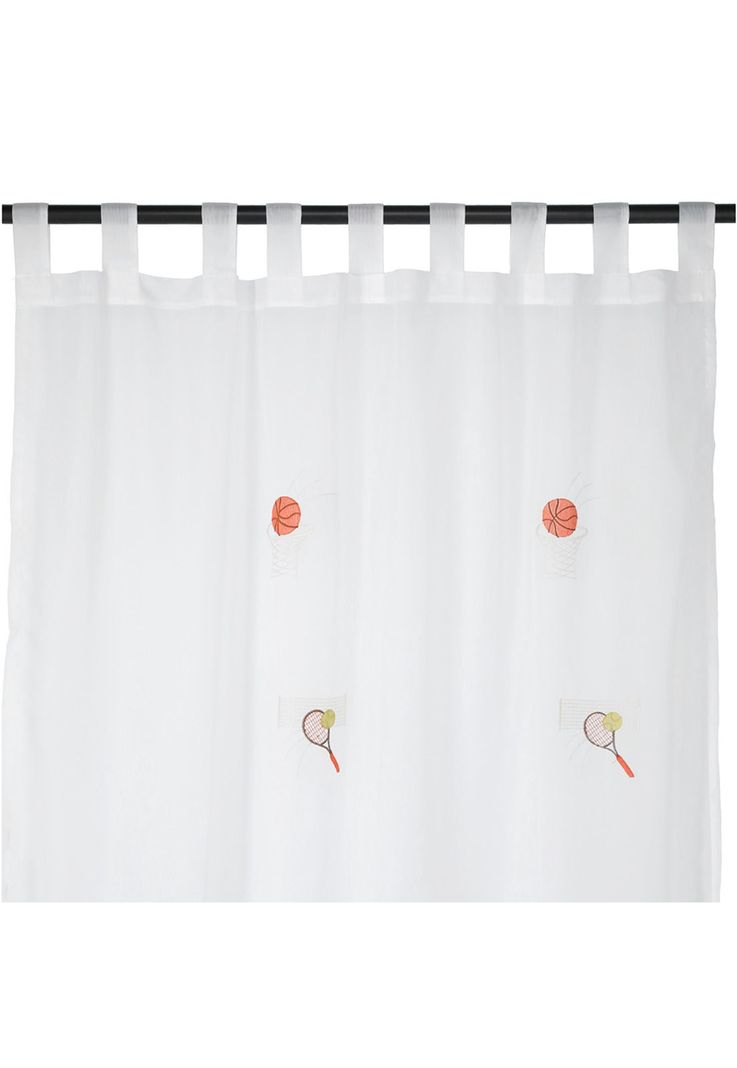 Cortina Velo Bordado Jx 140X230 Balones-0
