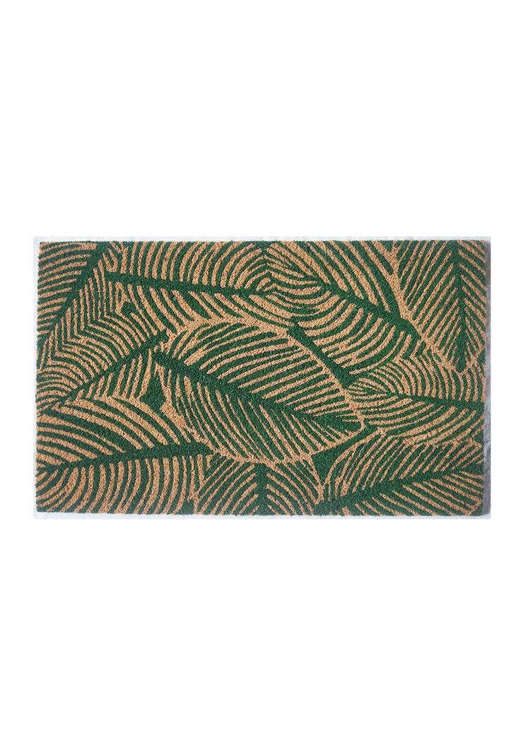 Limpiapiés hojas fibra de coco 45 x 75 cm-0