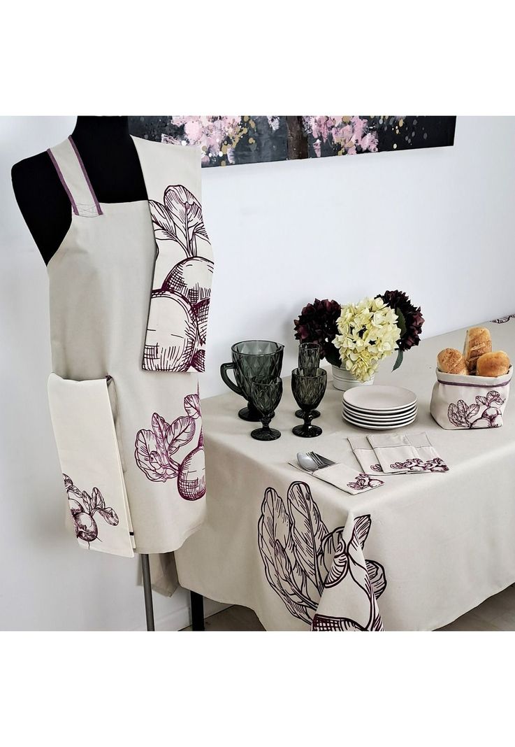 Mantel Betarraga Estampado 160x300cm Beige-2