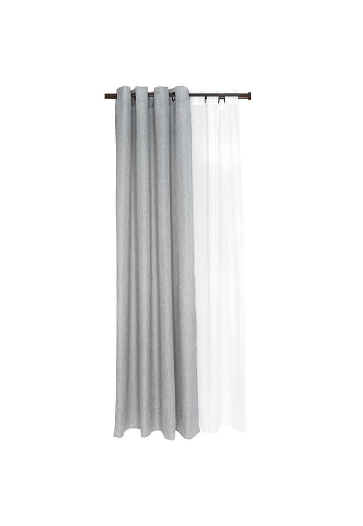 Set Cortinas 6P Corcovado 140X220 Cm Gris Marengo-0