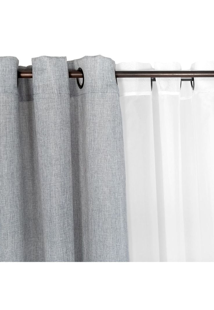 Set Cortinas 6P Corcovado 140X220 Cm Gris Marengo-1