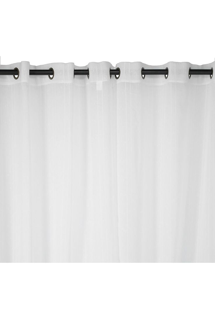 Set Cortina 2 Velos Fantasía Con Argolla Marfil YL-0326-0