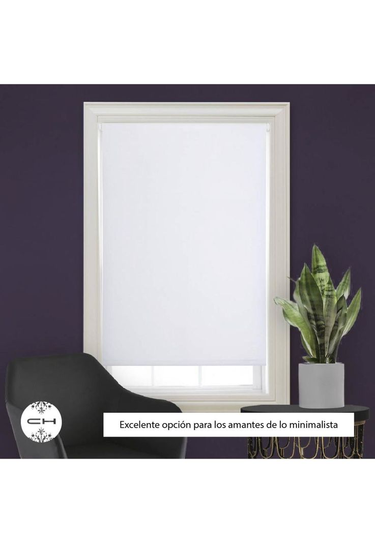 Cortina Roller Blackout 120 X 220 Cm Marfil-1