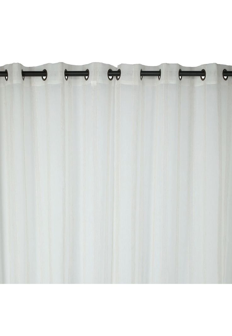 Set Cortina 2 Velos Fantasía Con Argolla Marfil YL-0283-0