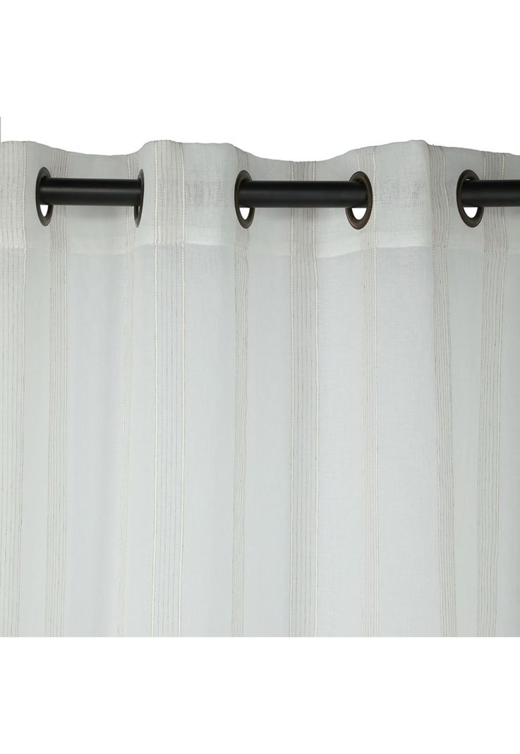 Set Cortina 2 Velos Fantasía Con Argolla Marfil YL-0283-1