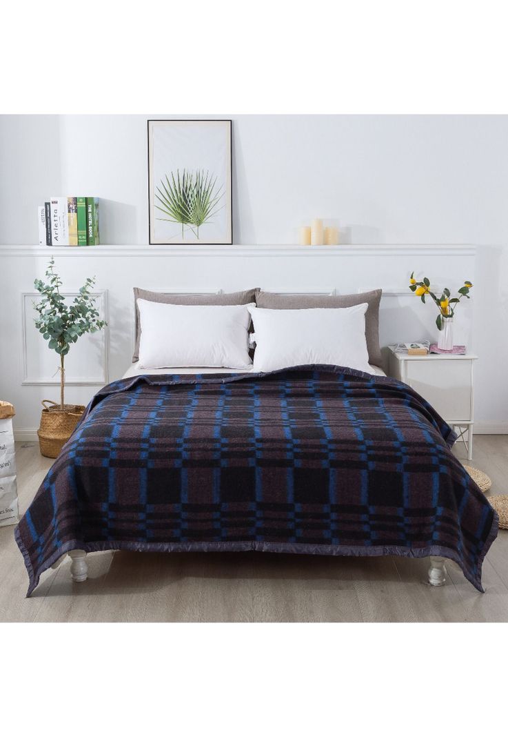 Frazada Termica Jacquard 2P Celeste-3