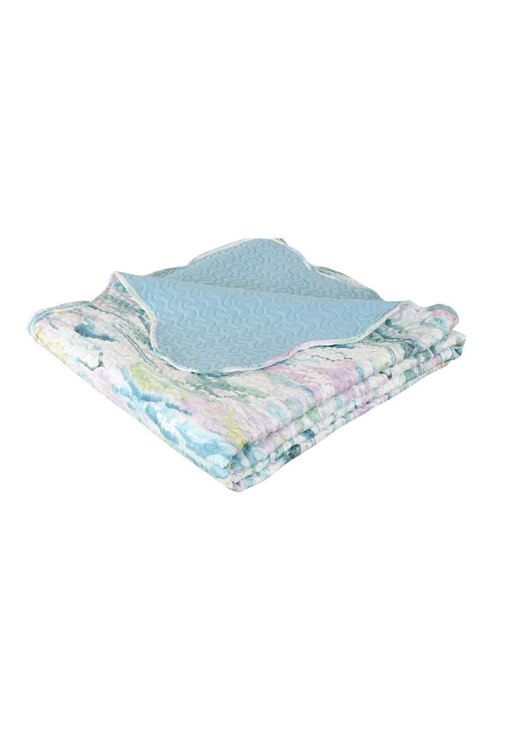 Cubrecama Microfibra Estampado Acuarela King -2