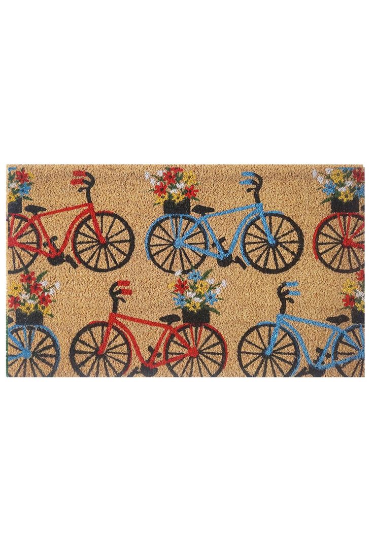 Limpiapiés bicicletas fibra de coco 45 x 75 cm-0