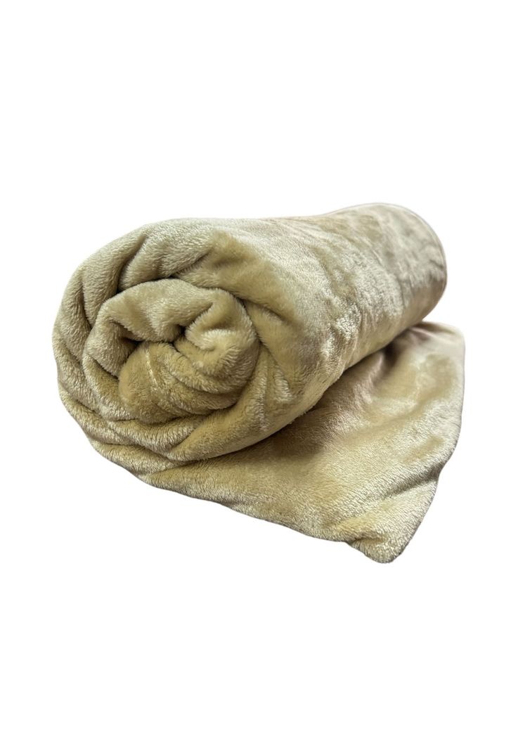 Frazada Hotelera Flannel Fleece 2 Plazas Camel-1