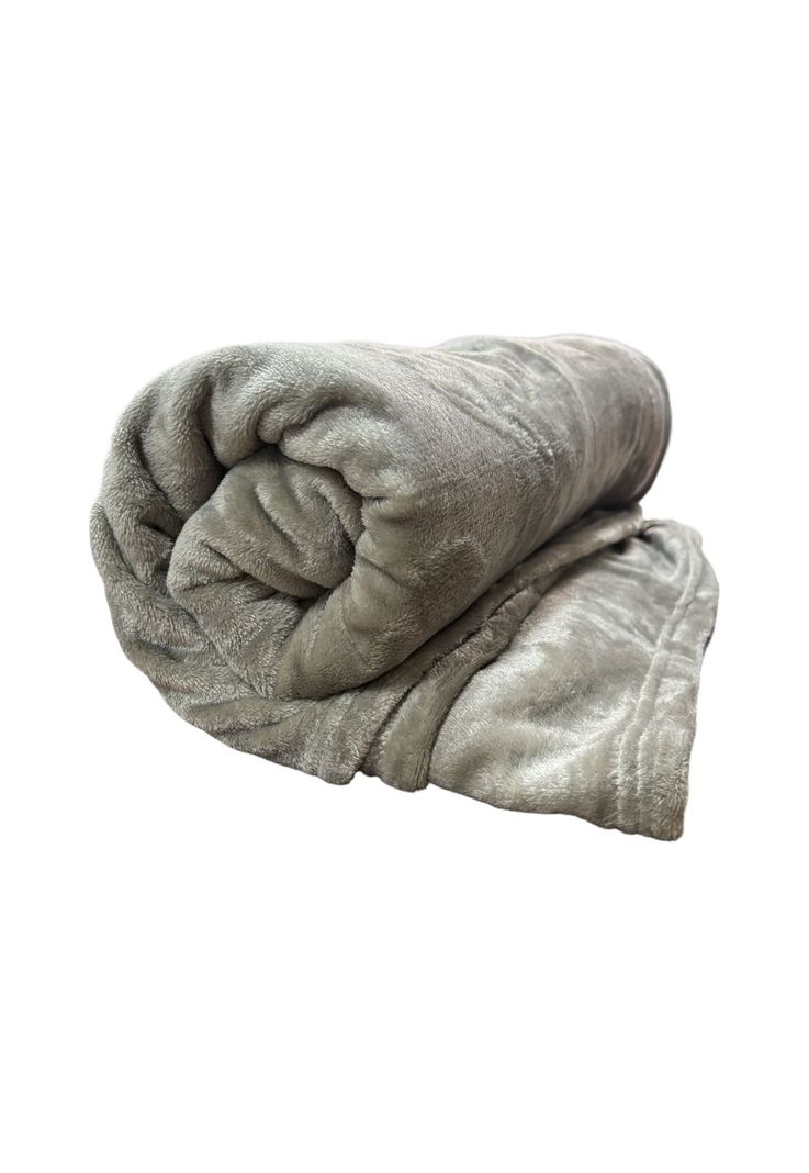 Frazada 1,5 Plz Gris Flannel Fleece Hotelería-1