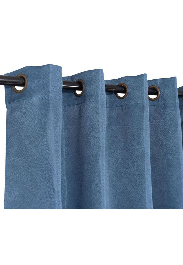 Set Cortina Jacquard Tarapaca 140X220 Cm - Azul-0