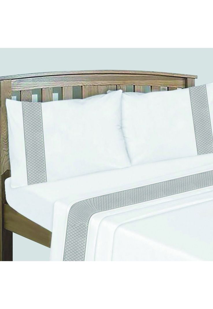 Sábanas Bordadas 144H Shine  Collection 1.5 Plazas Gris Marengo-0