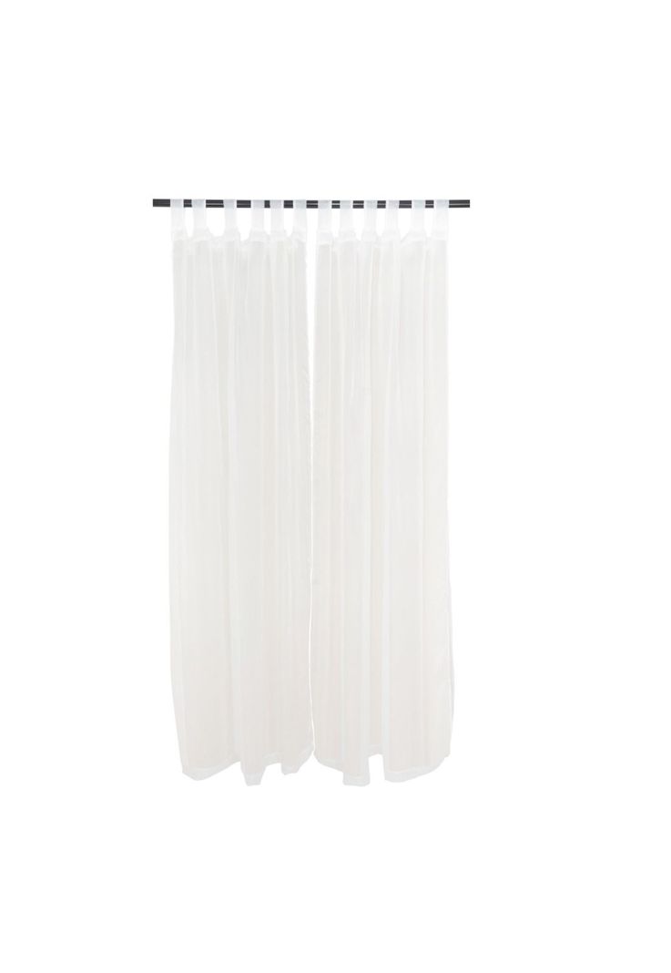 Set Cortina Velo Liso Presilla 145x230 Cm - Marfil-1