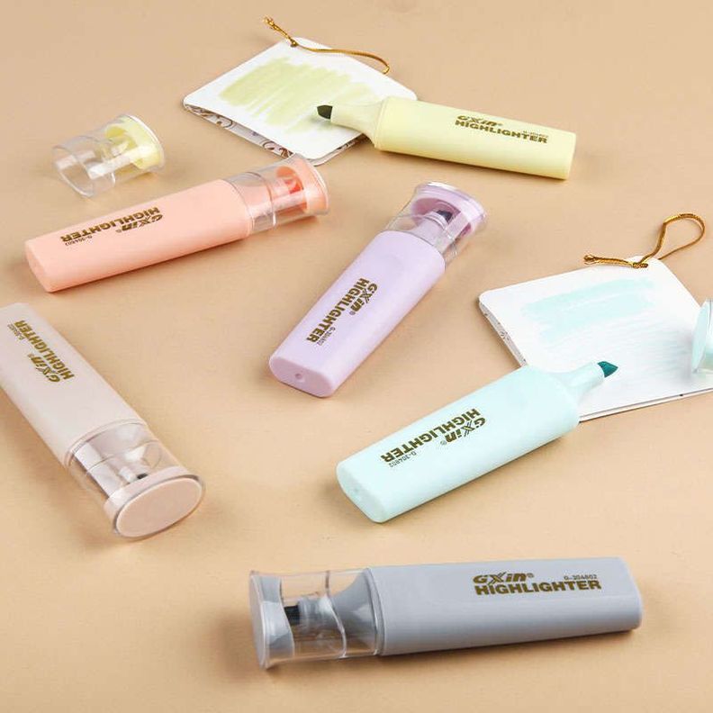 Destacador Resaltador Set 6 Colores Marcadores Pastel-2