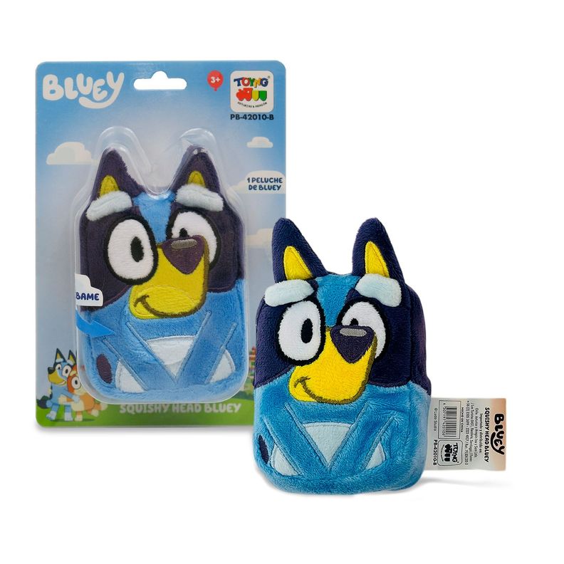 Peluche Squishy Head Bluey - Bluey Surtido