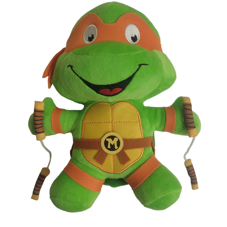Peluche Cabezón De 23 Cms Tortugas Ninjas Miguel Angel-0