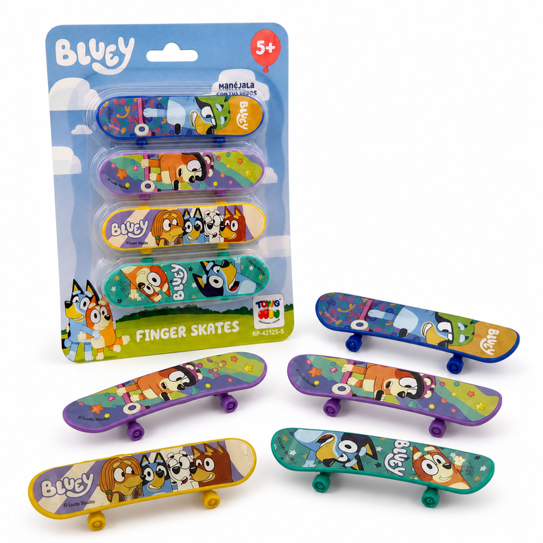 Juguete 4 Unidades Finger Skate - Bluey Surtido