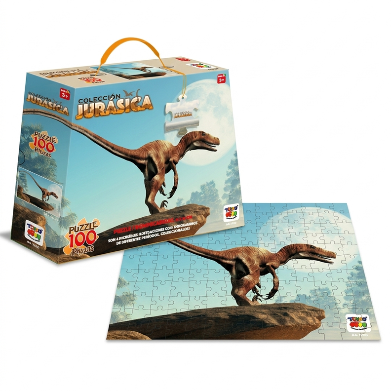 Puzzle Deinonychus Coleccion Jurasica (100 Piezas) - Toyng Surtido