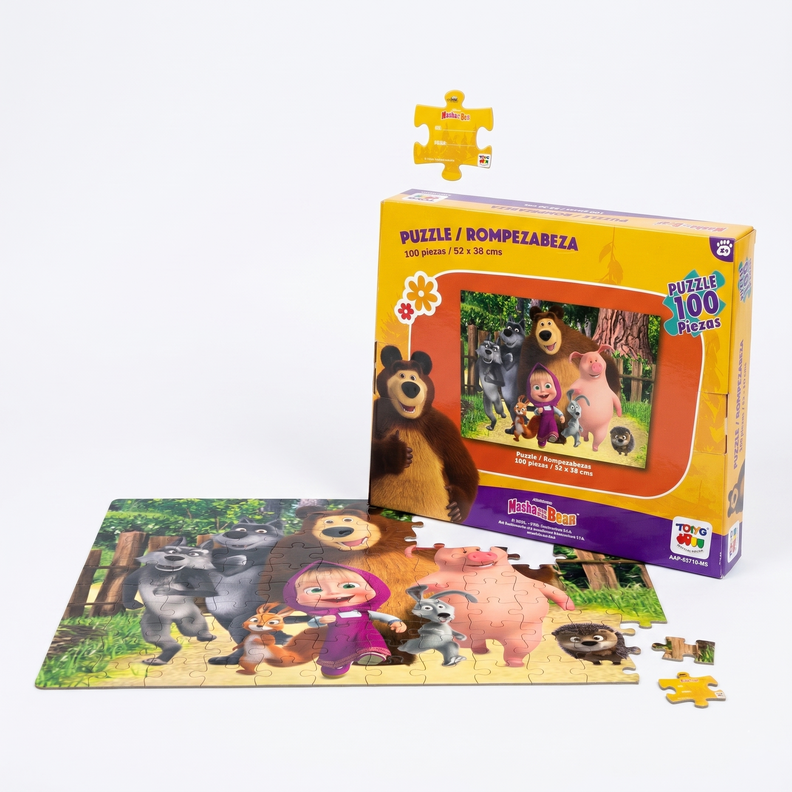 Puzzle Rompecabezas (100 Piezas) - Masha Y El Oso Surtido