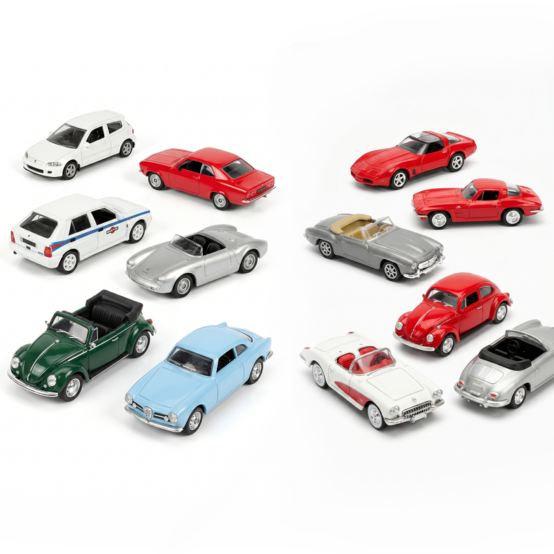 Pack x12 Autos Welly Clasicos Escala 1:60 Surtido