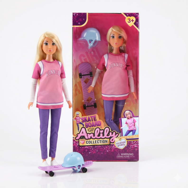 Juguete Muneca Deporte Skate - Toyng Surtido