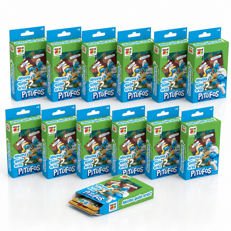 Pack 12 Flash Cards Adivina Quien Eres Los Pitufos Surtido