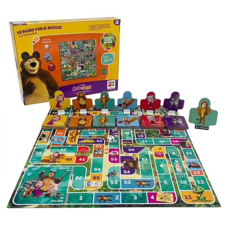 Juego de Mesa Paseo Por El Bosque - Masha Y El Oso Surtido