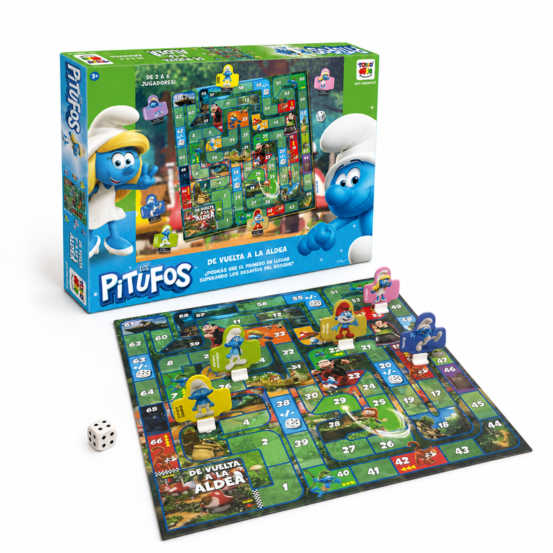 Juego de Mesa Vuelta A La Aldea - Los Pitufos Surtido