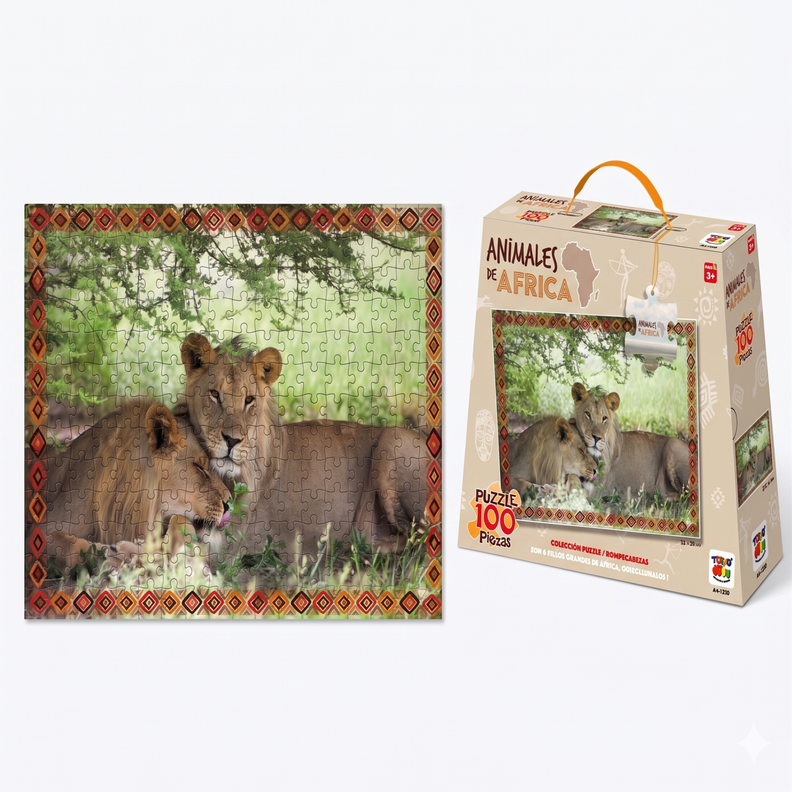 Puzzle Leones (100 Piezas) - Toyng Surtido
