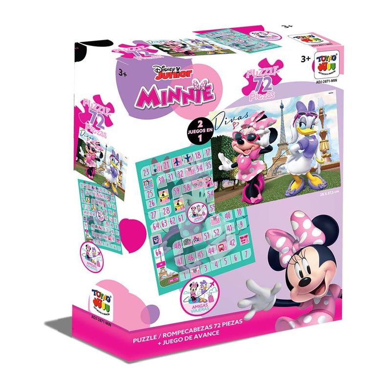 2 En 1 Puzzle 72 + Juego De Avance-0