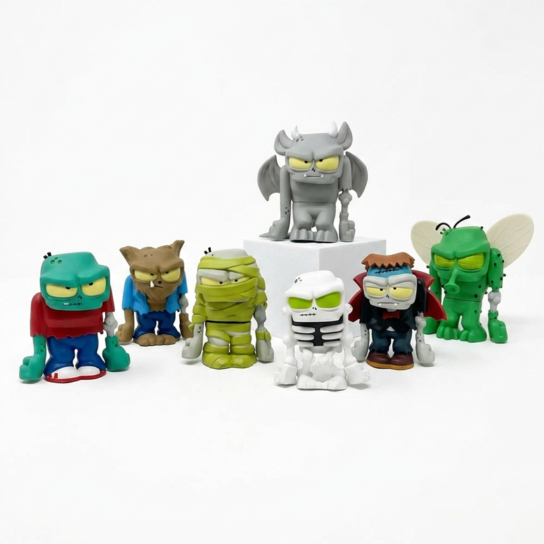 Pack x8 Figuras Ultra Zombies Coleccion Completa 8 cm Surtido