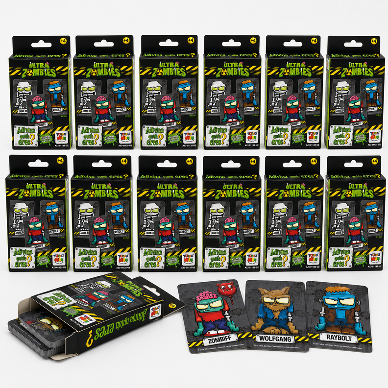 Pack 12 Flash Cards Adivina Quien Eres Ultra Zombies Surtido