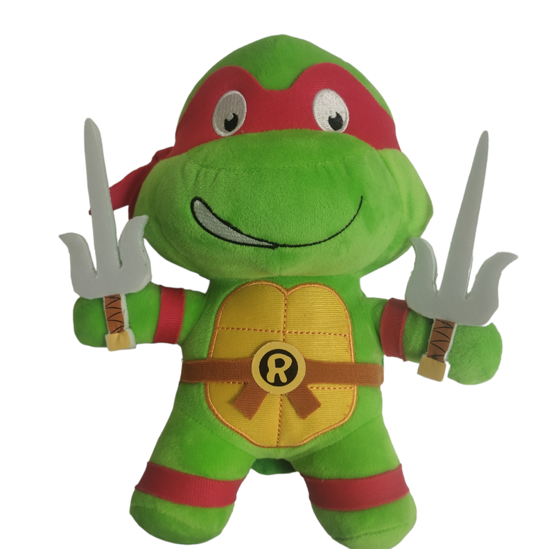 Peluche Cabezón De 23 Cms Tortugas Ninjas Rafael-0