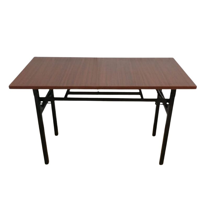 Mesa Plegable Uso Industrial Teca patas de fierro-0