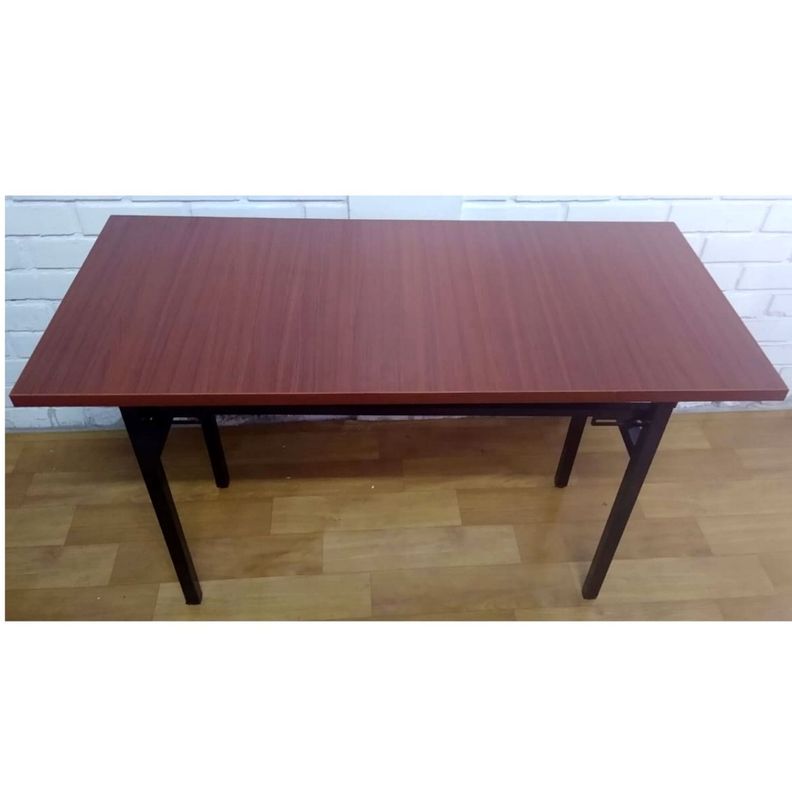 Mesa Plegable Uso Industrial Teca patas de fierro-2
