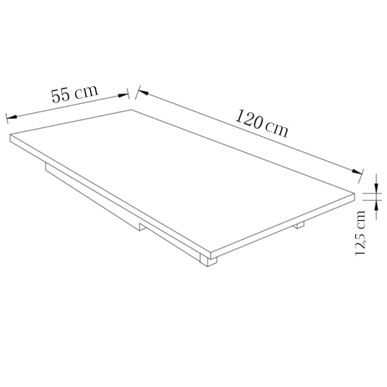 Mesa Plegable Uso Industrial Teca patas de fierro-3