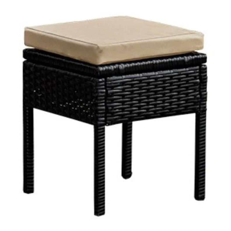 Taburete para terraza cojín impermeable Beige PACK X2-0