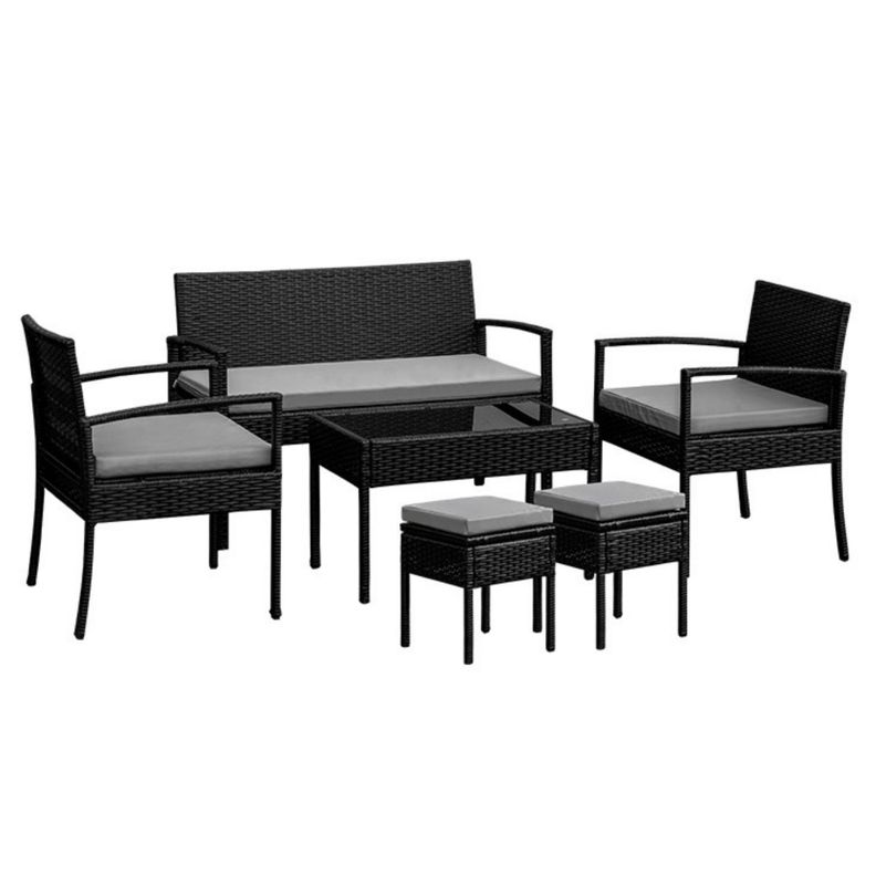 Juego de living Terraza Hawai Gris 6 Personas -1