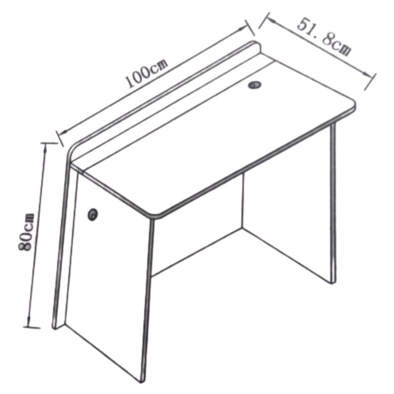 Escritorio plegable 100 cm Marfil-7