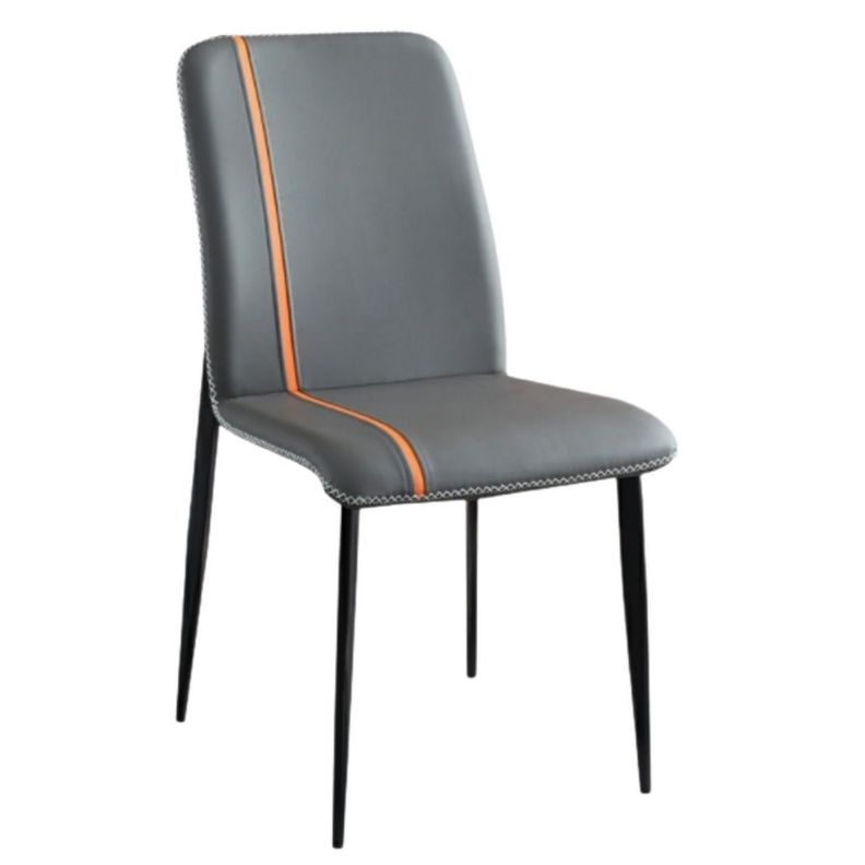 Juego De Comedor Redondo 4 sillas 80 cm Blanco y Elegant Gris-2
