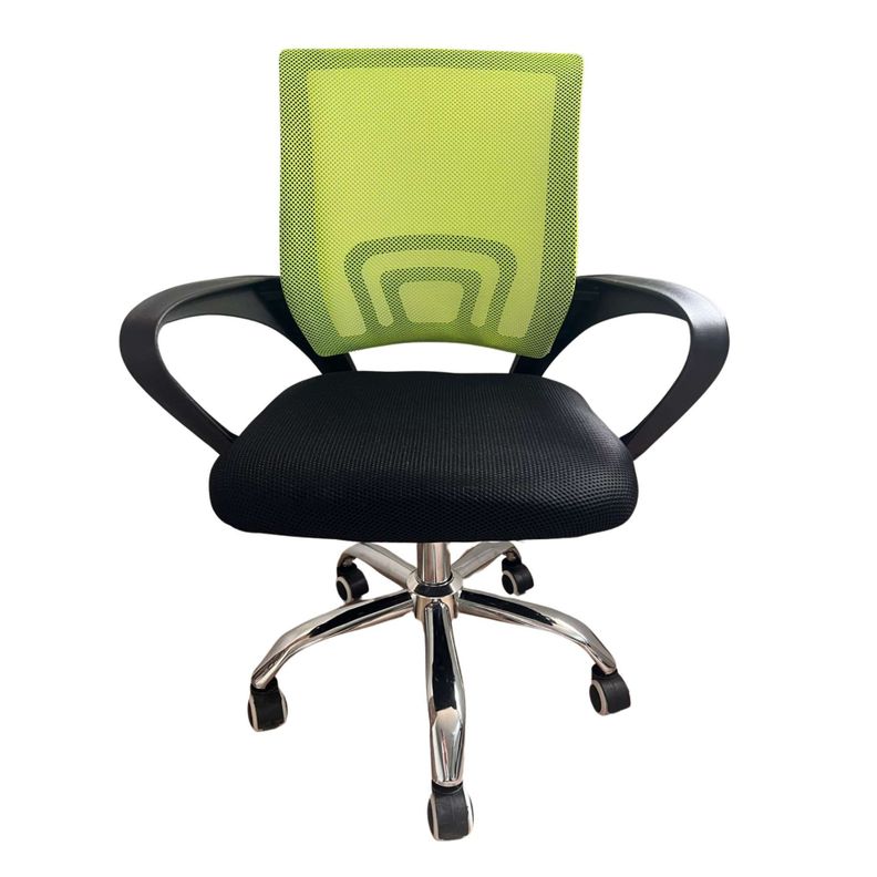 Silla de escritorio Reno verde base de metal-0