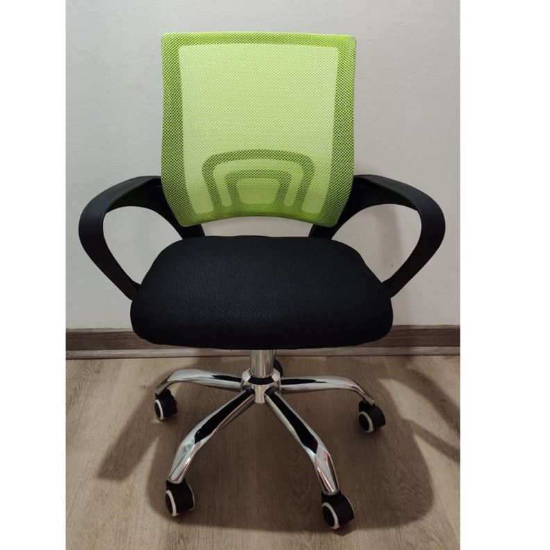 Silla de escritorio Reno verde base de metal-1
