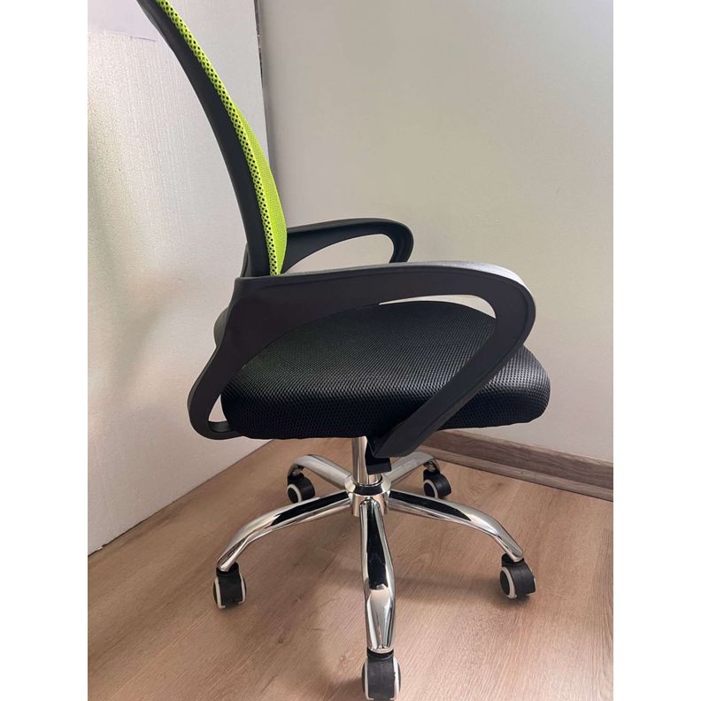 Silla de escritorio Reno verde base de metal-2