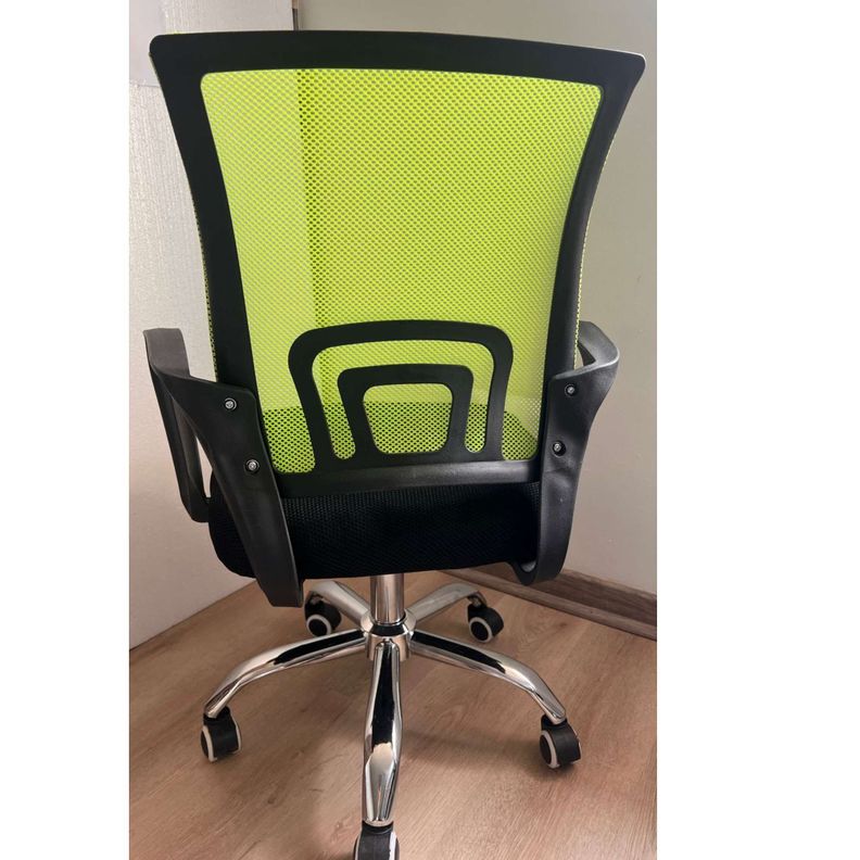 Silla de escritorio Reno verde base de metal-4
