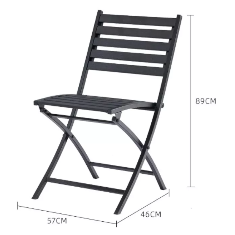 Silla plegable Negra Hotel, Restaurantes, Terrazas, Exteriores PACK X2-5
