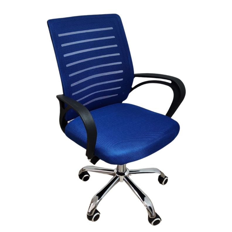 Silla de escritorio Azul Uron Base metal-0