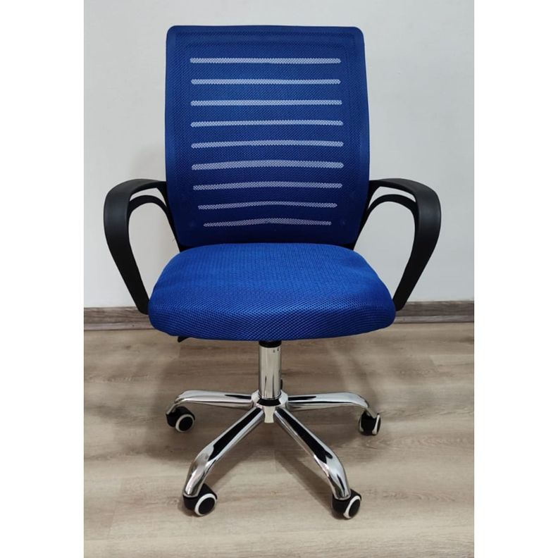 Silla de escritorio Azul Uron Base metal-1