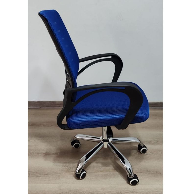 Silla de escritorio Azul Uron Base metal-3
