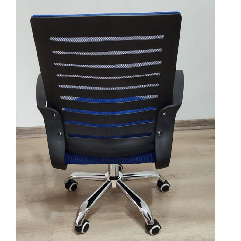 Silla de escritorio Azul Uron Base metal-4