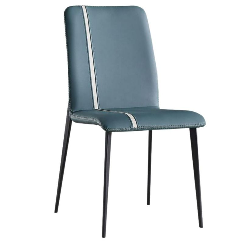 Juego De Comedor Redondo 4 sillas 80 cm Blanco y Elegant Azul-2